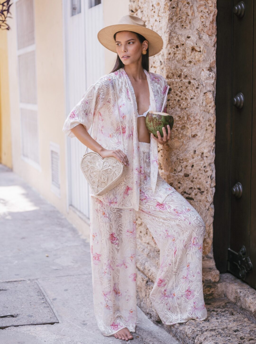 French Riviera Resort Wear Silk Set Lilly VITA